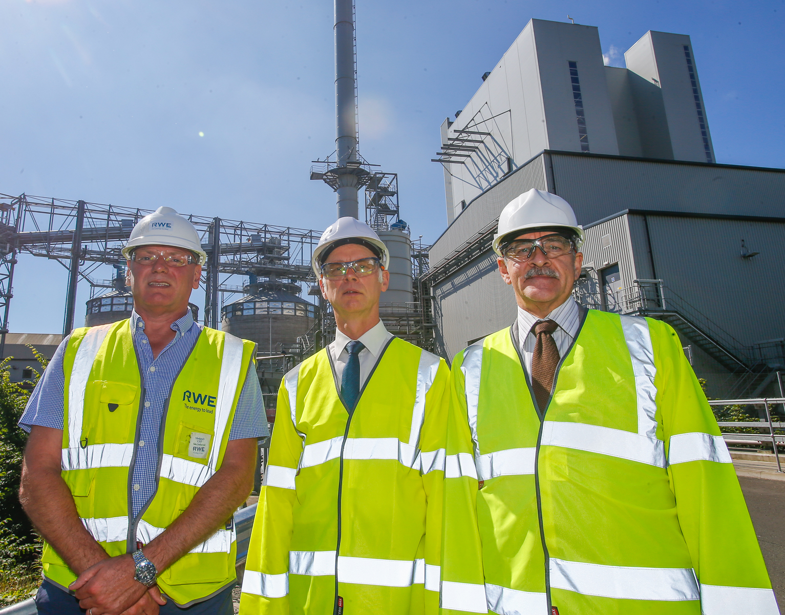 Tim Mitchell, RWE, Councillor John Wincott and Iain Shirlaw, Fife Council’s economic adviser (investment).