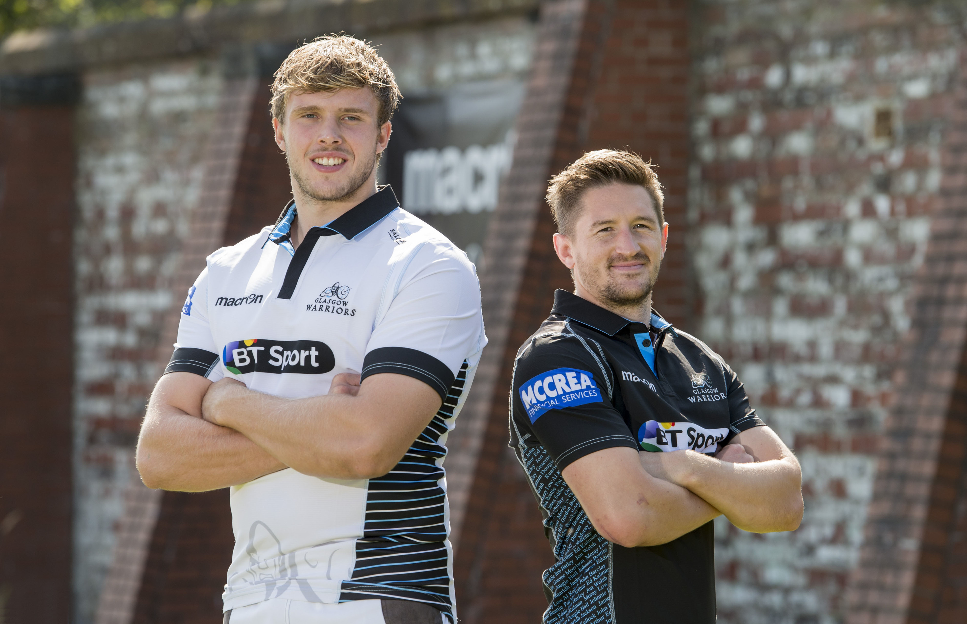 Jonny Gray (left) and Henry Pyrgos will co-captain Glasgow Warriors this season.