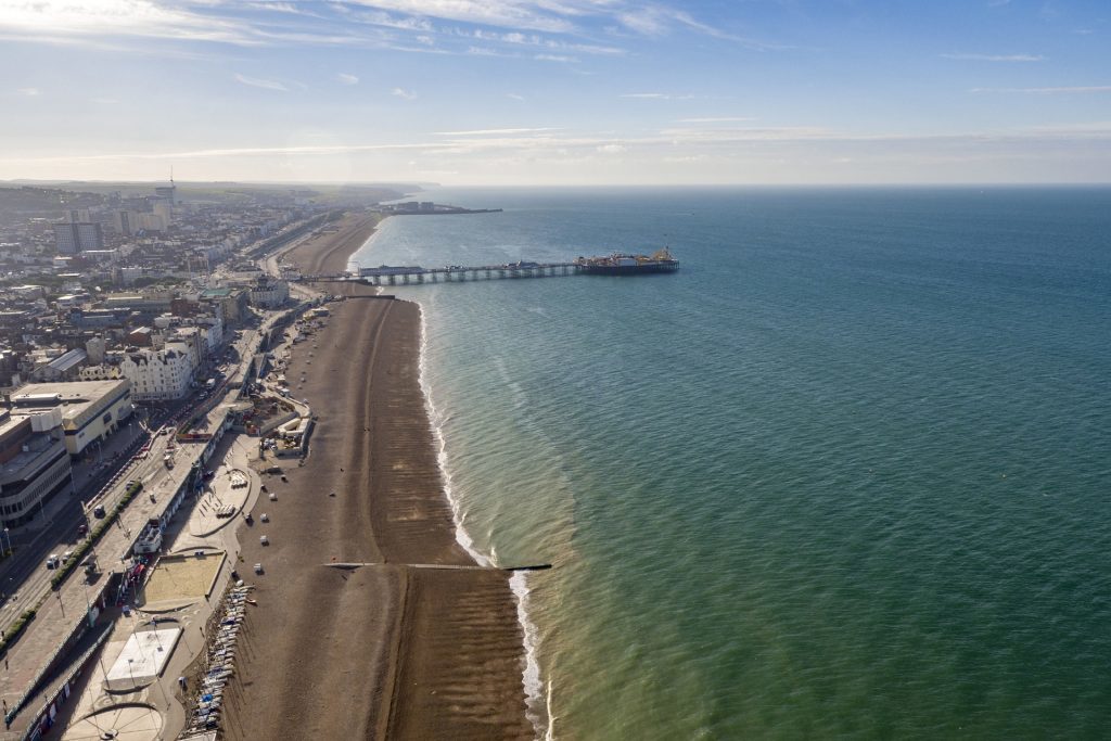 Photo of the view east from the British Airways i360 in Brighton. 
