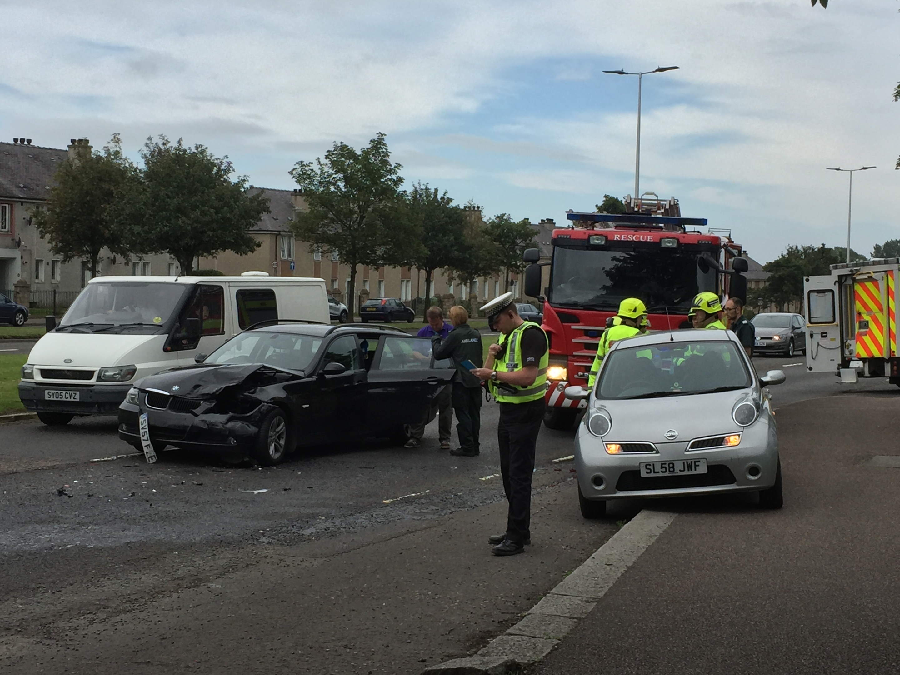 Despite emergency services attending, no one was harmed in the crash.