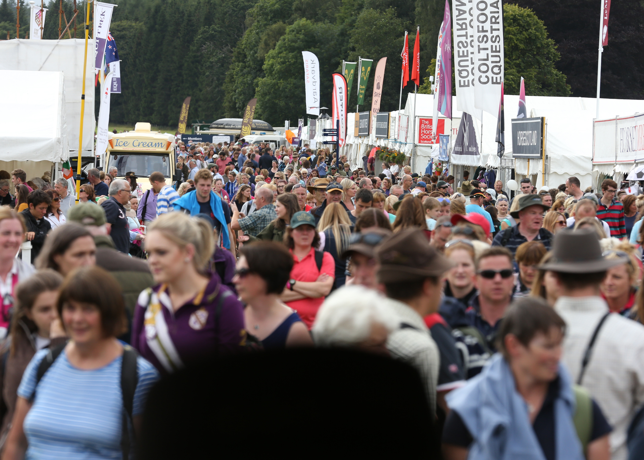 Huge crowds attended the horse trials.