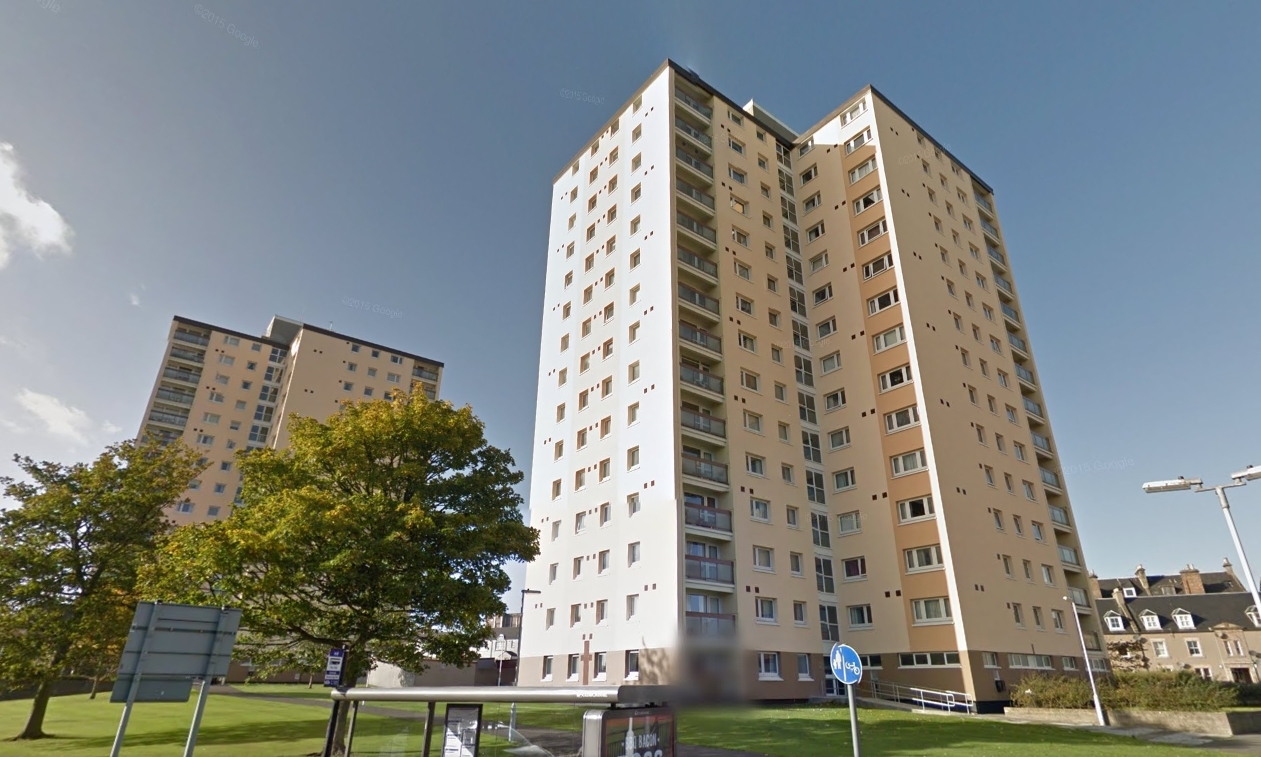 The Ravenscraig flats in Kirkcaldy.