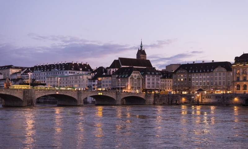 Rhine river Basel