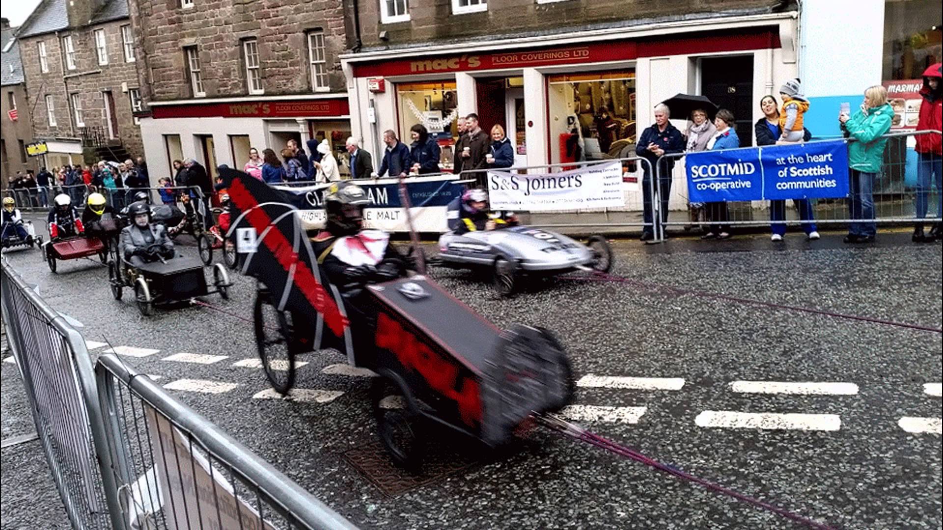 A previous cartie racing event organised by Bravo Brechin.