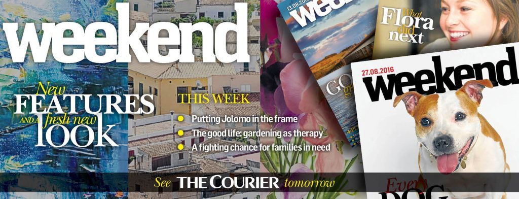Don't miss your 48-page Weekend magazine in the Courier this Saturday.