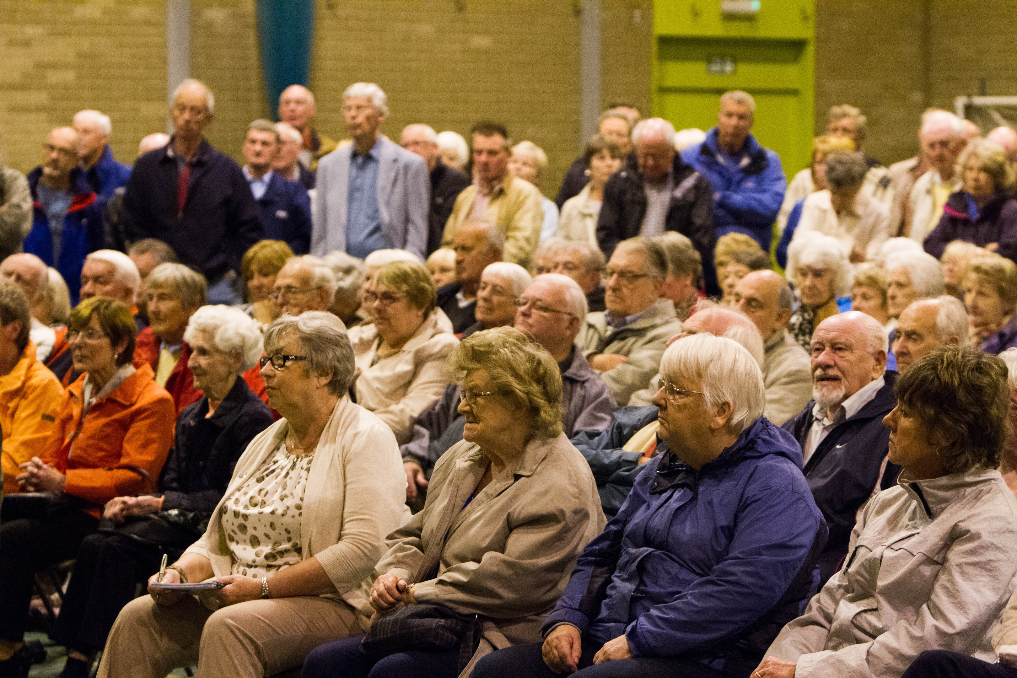 A public meeting to discuss the proposed boundary changes last year.