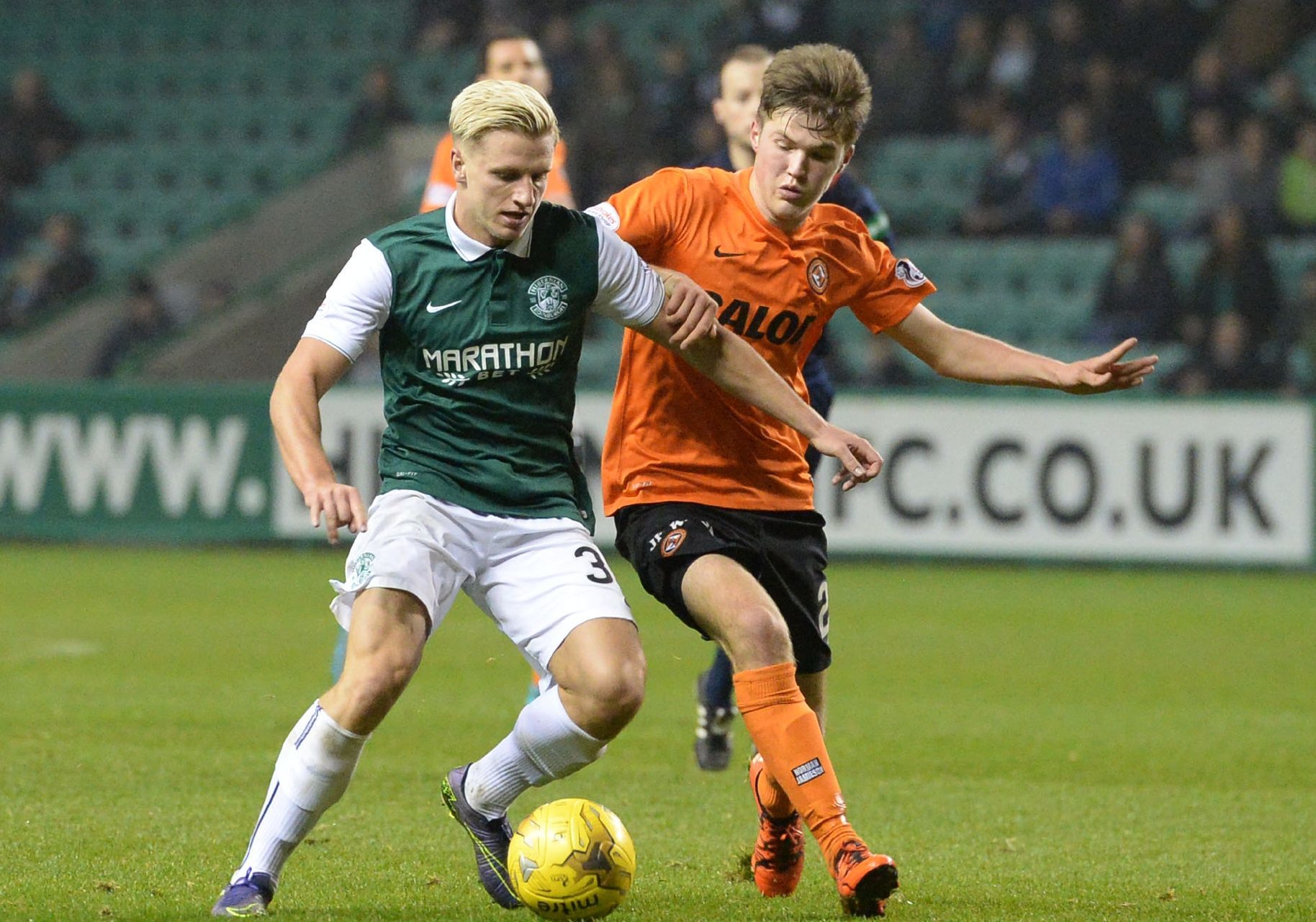 Past action from Dundee United versus Hibs.
