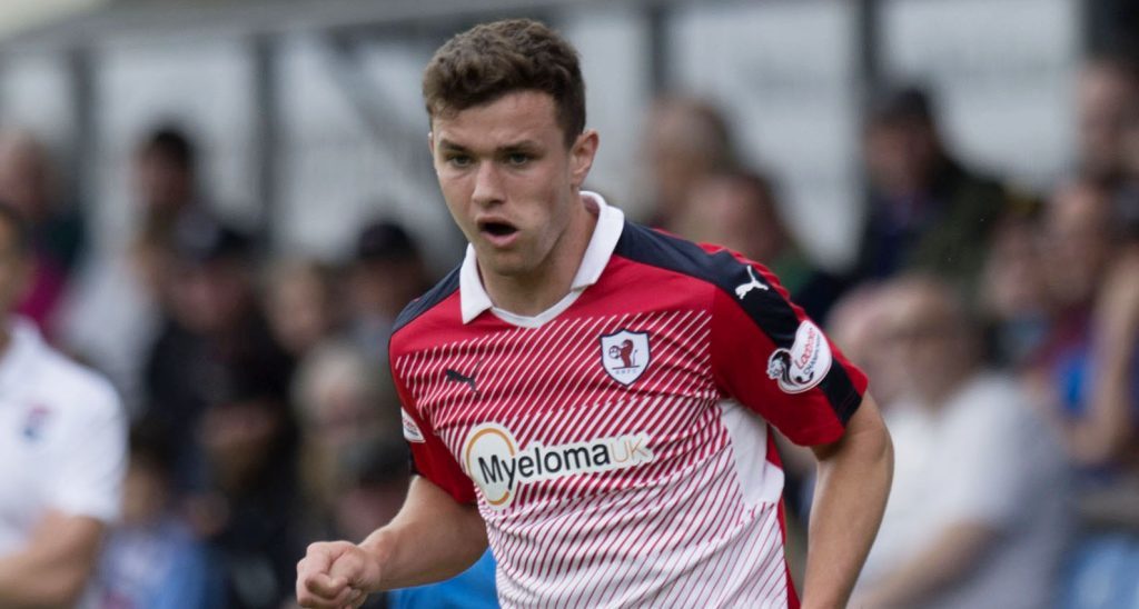 Ross Matthews is a picture of concentration in action for Raith Rovers.