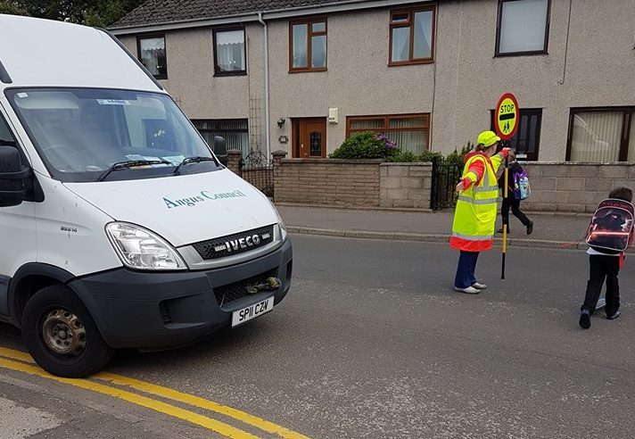 The council van parked on double yellow lines.