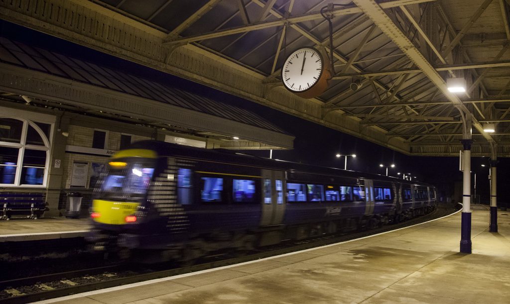 Clocks being decommissioned at Arbroath railway station..Pic Paul Reid......