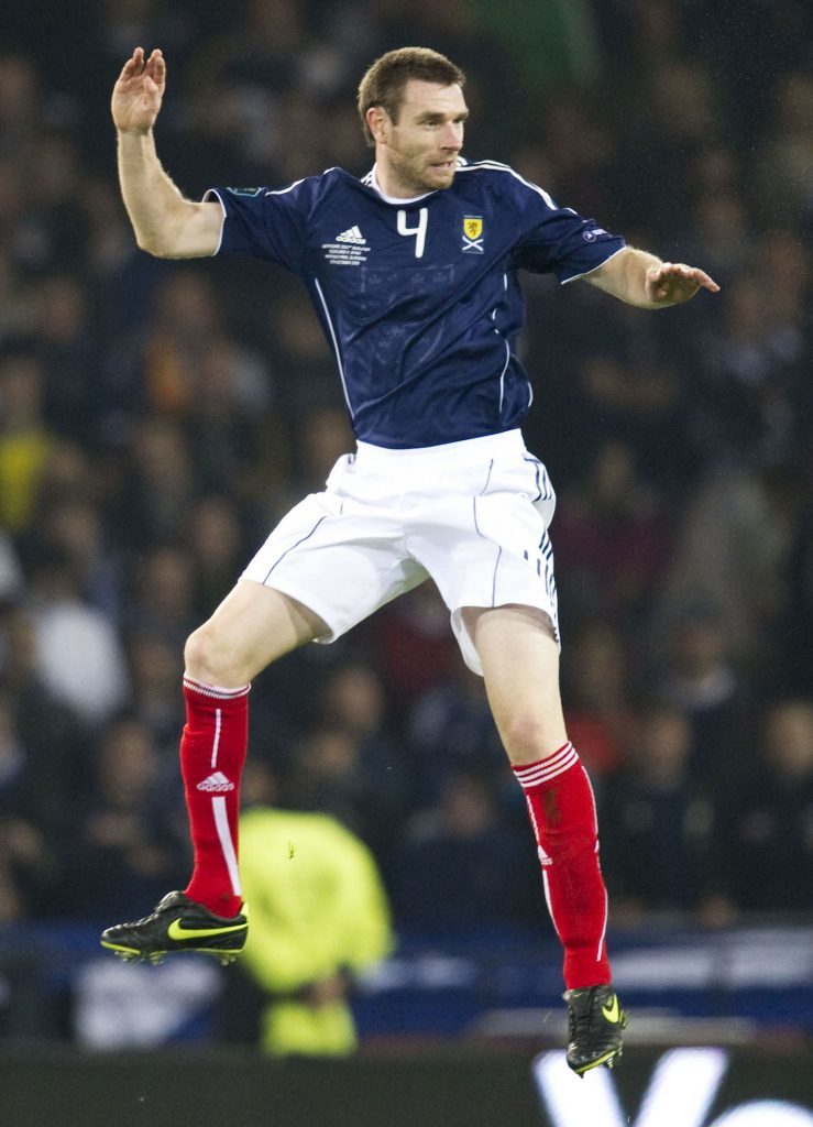 Stephen McManus in action for Scotland in 2010.