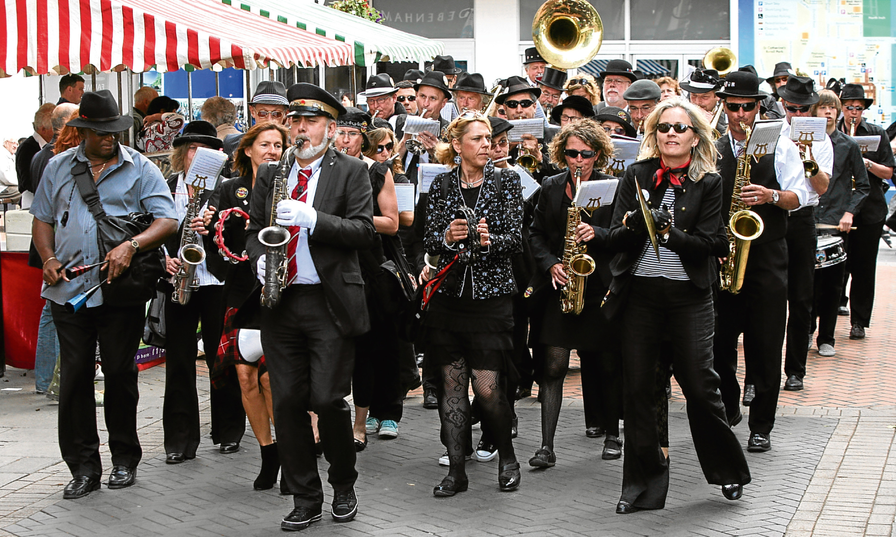 The March Mellows Street Band from Aschaffenburg, during an earlier visit to Perth.