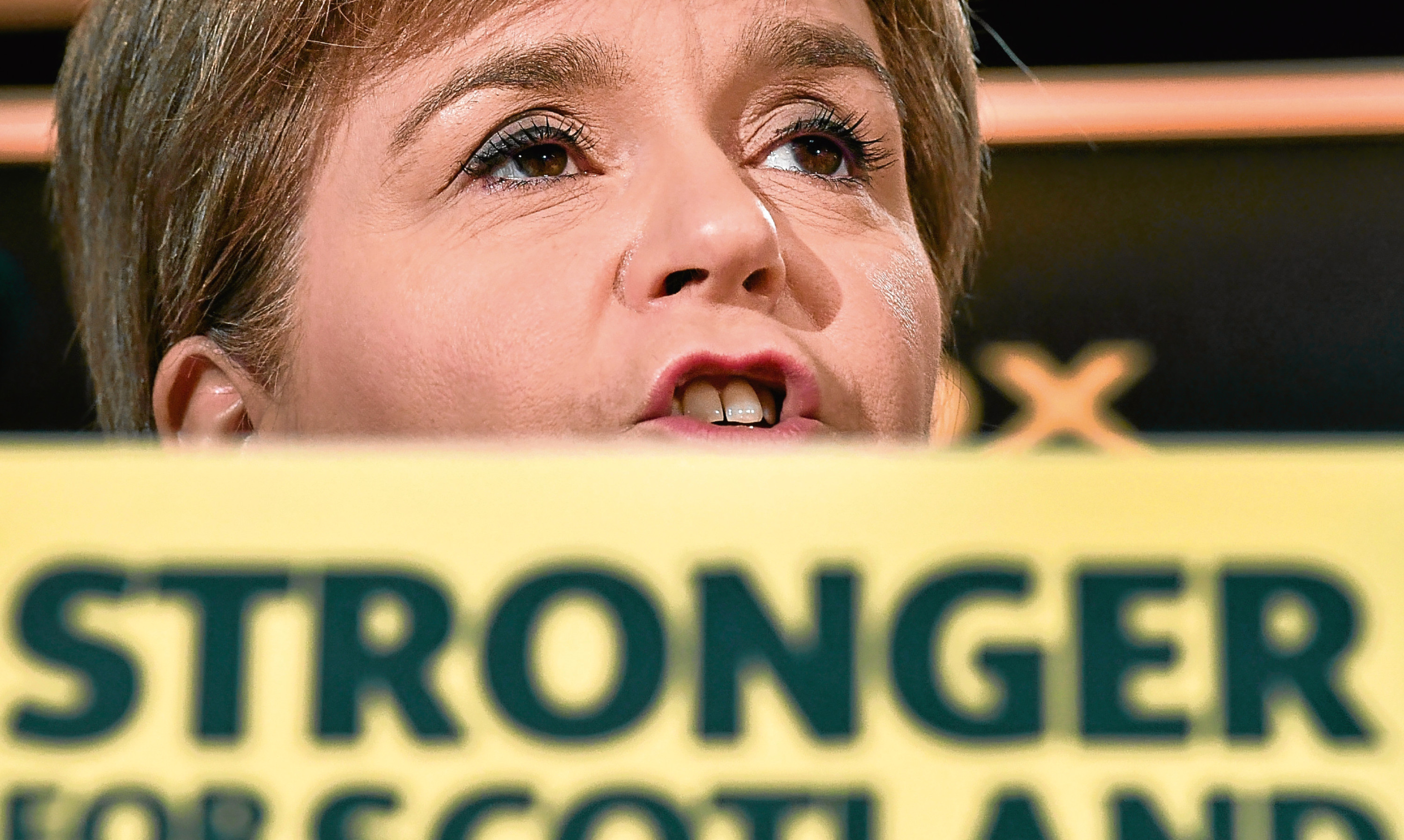 Nicola Sturgeon, delivers a speech to SNP party members at the launch of a listening exercise to gauge support for a second referendum.
