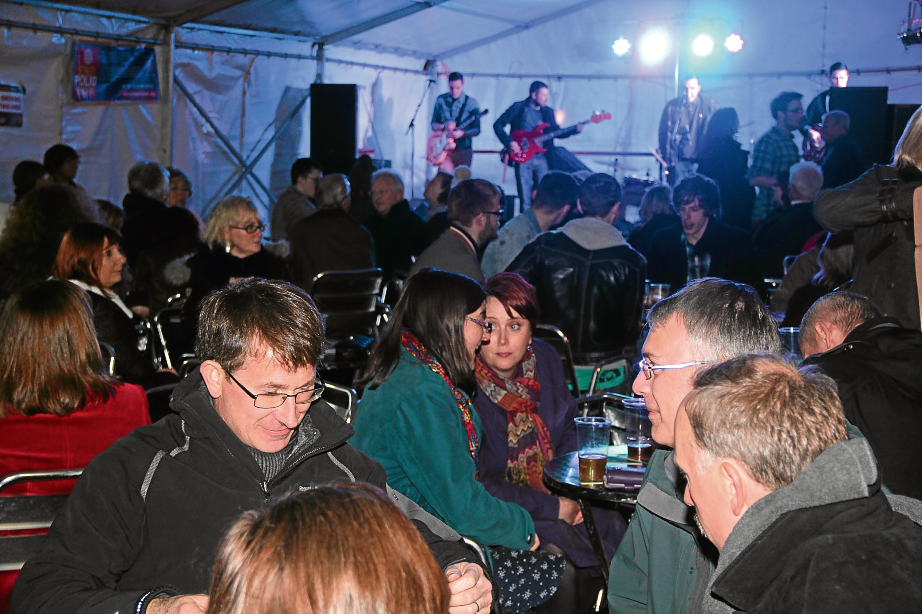 Music, food and beer at a previous Rotary Oktoberfest.