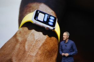 SAN FRANCISCO, CA - SEPTEMBER 07: Apple COO Jeff Williams announces Apple Watch Series 2 during a launch event on September 7, 2016 in San Francisco, California. Apple Inc. is expected to unveil latest iterations of its smart phone, forecasted to be the iPhone 7. The tech giant is also rumored to be planning to announce an update to its Apple Watch wearable device. (Photo by Stephen Lam/Getty Images)