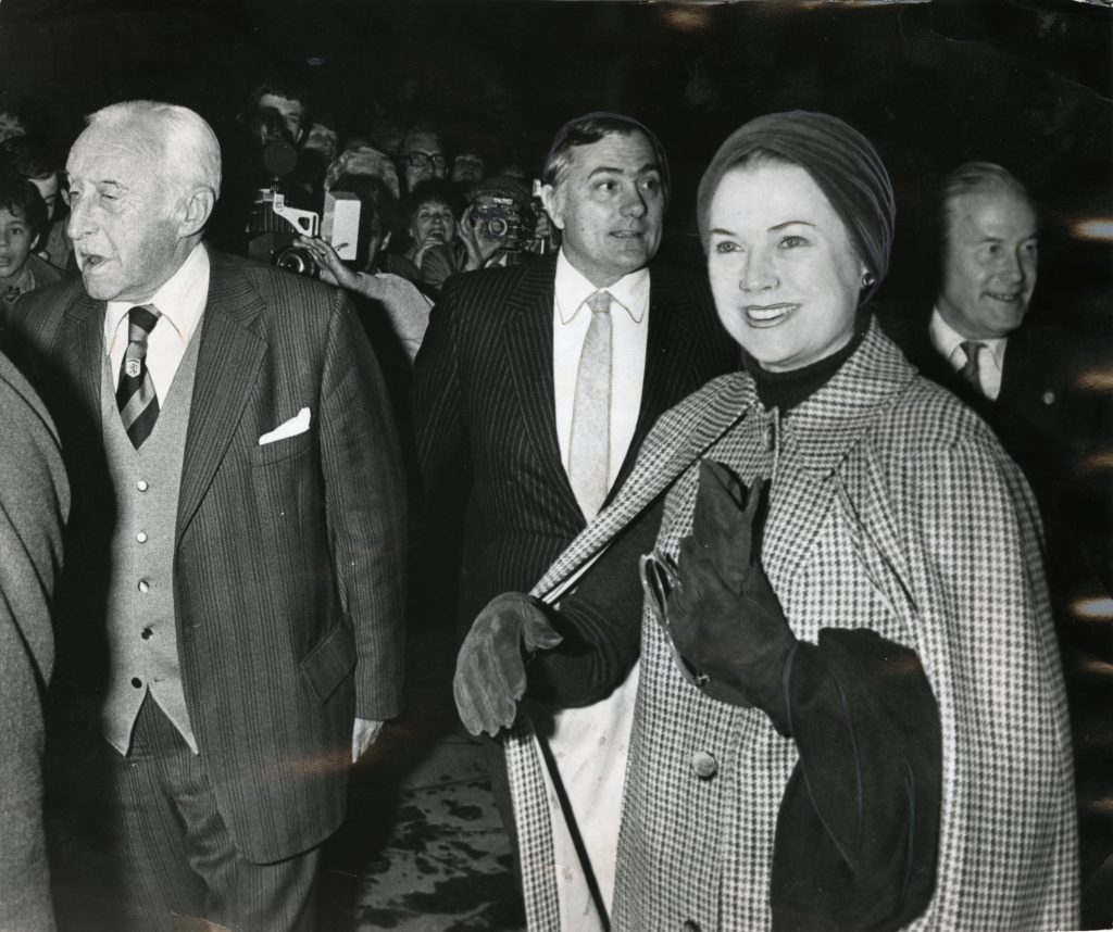 Princess Grace and Prince Rainier of Monaco at Tannadice.