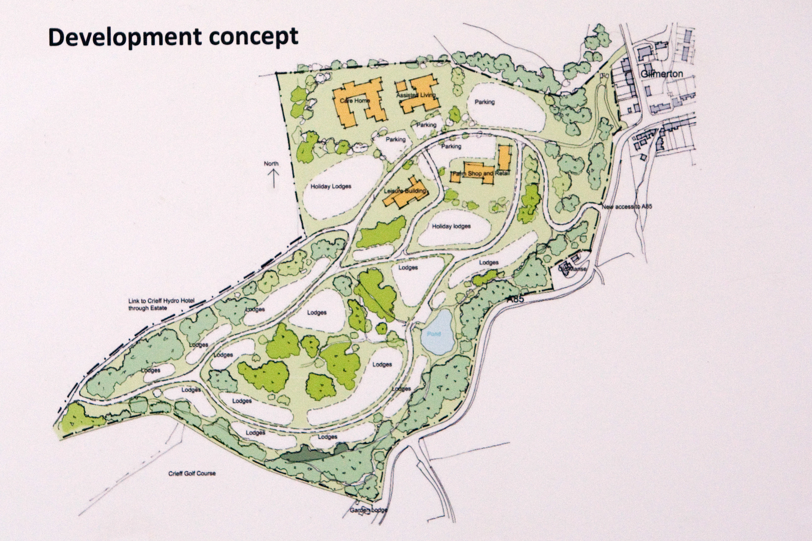 Graphic of the £100m plan for Crieff Hydro East.