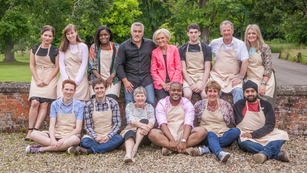 The Great British Bake Off 2016. Pictured: Mary Berry and Paul Hollywood with this year's contestants.