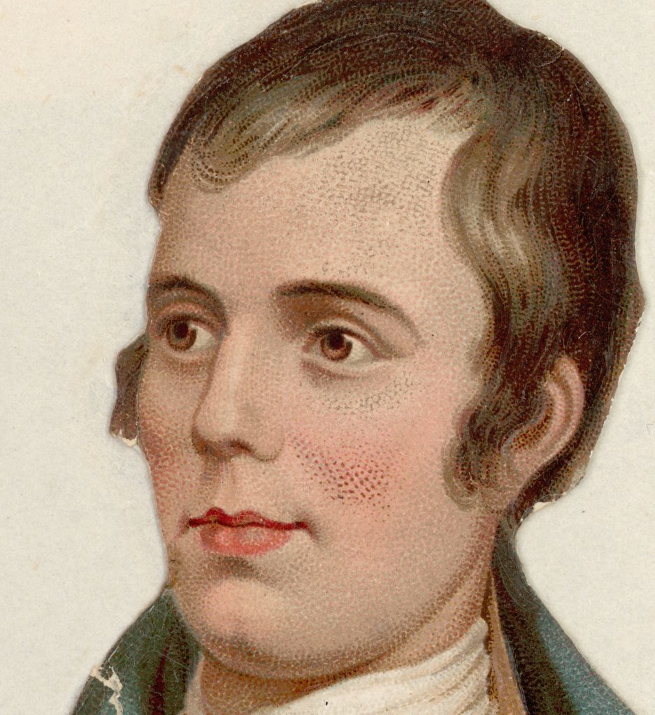 Scottish poet and writer of traditional Scottish folk songs Robert Burns 