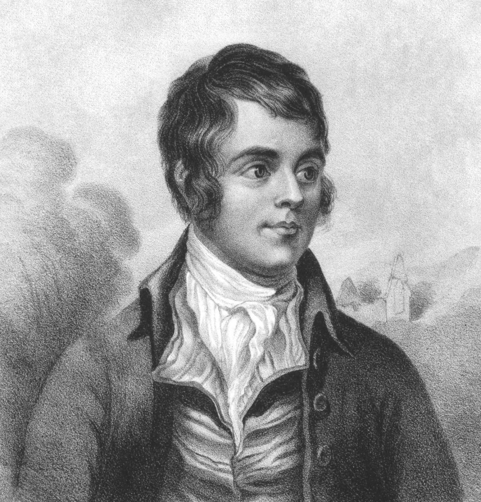 Robert Burns - an engraving from the 1800s. 