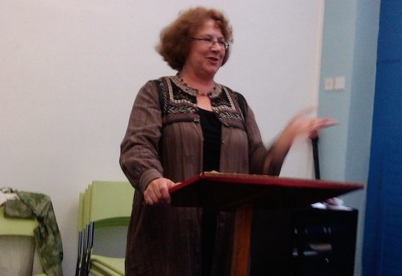 Catherine Czerkawska at a previous literary event