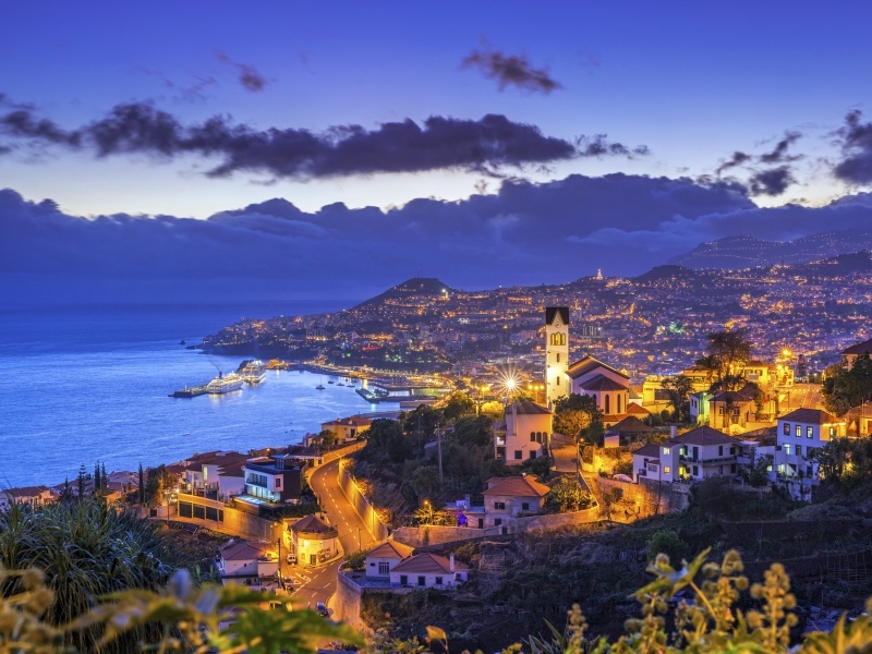 Funchal at night.