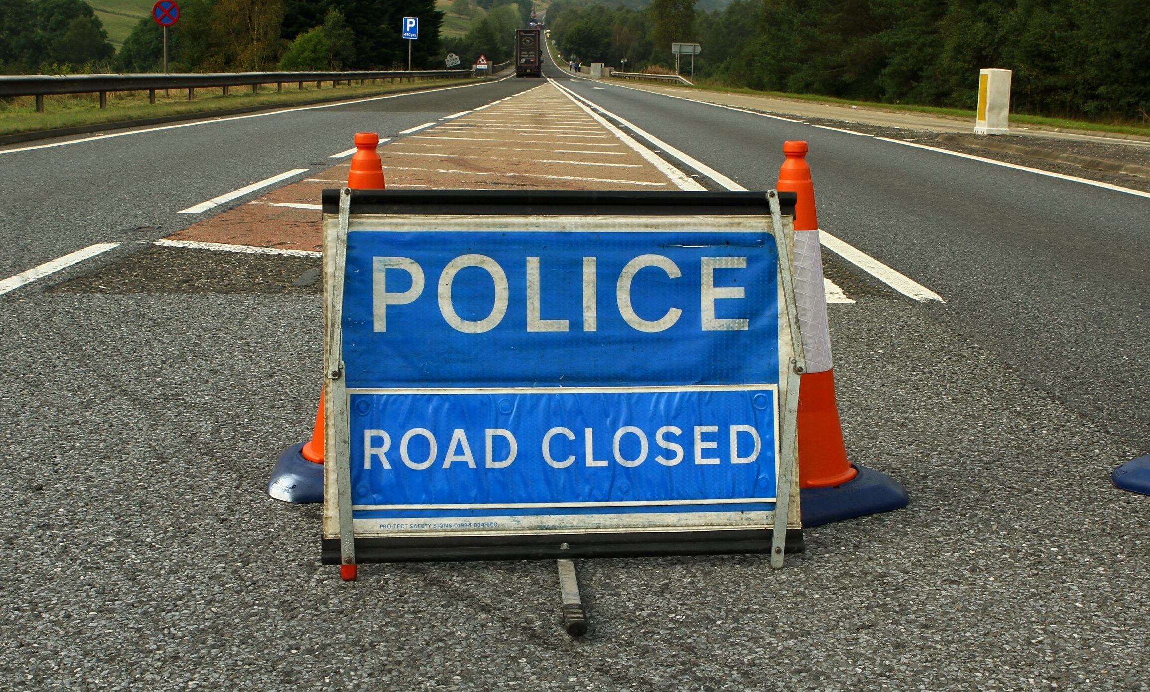 The A9 northbound was closed at the Blair Atholl turn-off.