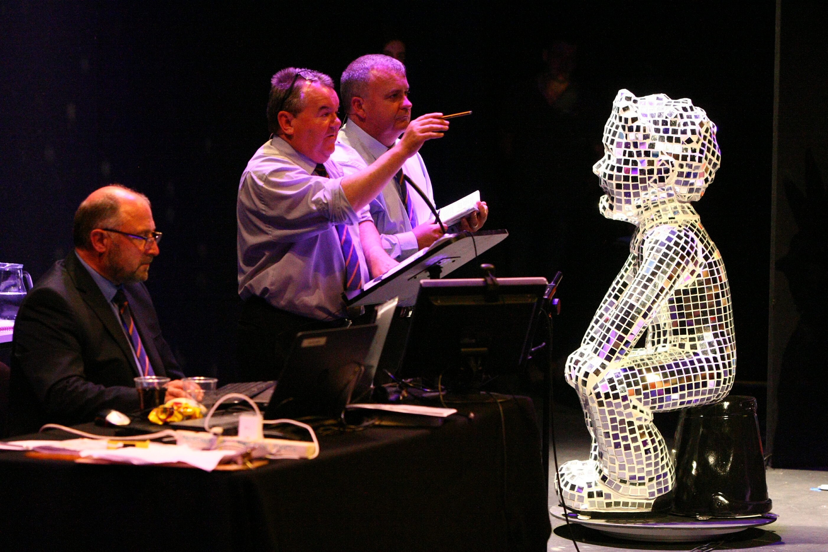 Disco Oor Wullie goes under the hammer at the auction.