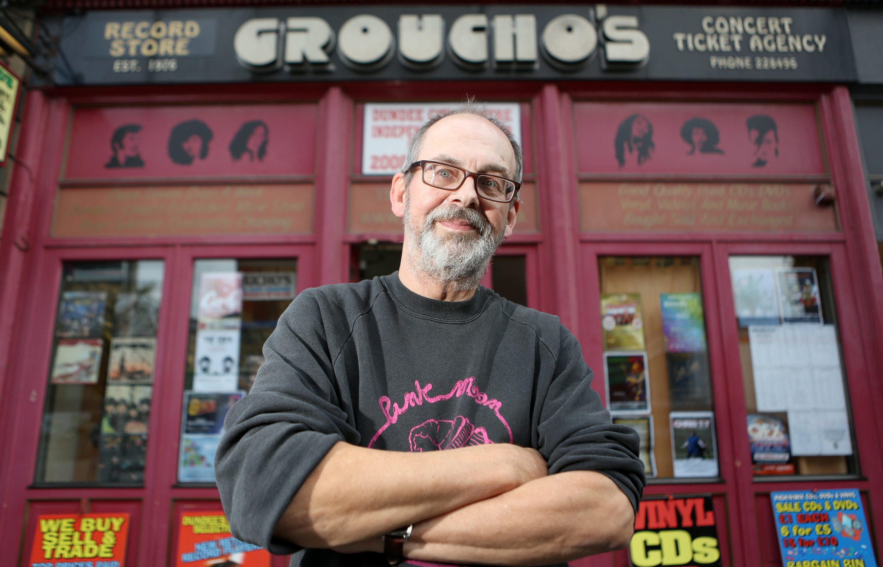 Alastair ‘Breeks’ Brodie outside Groucho's.