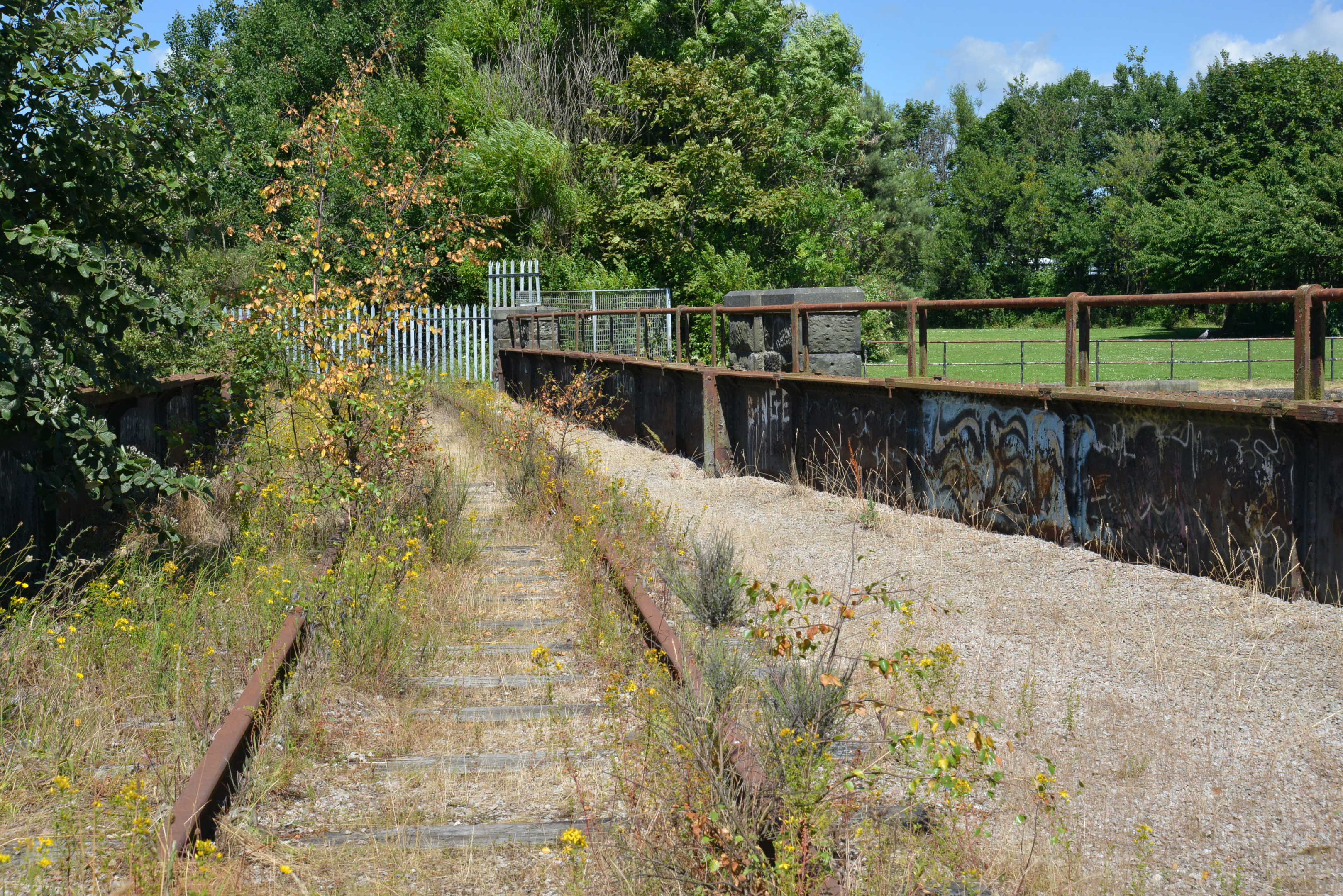 The defunct railway at Leven.