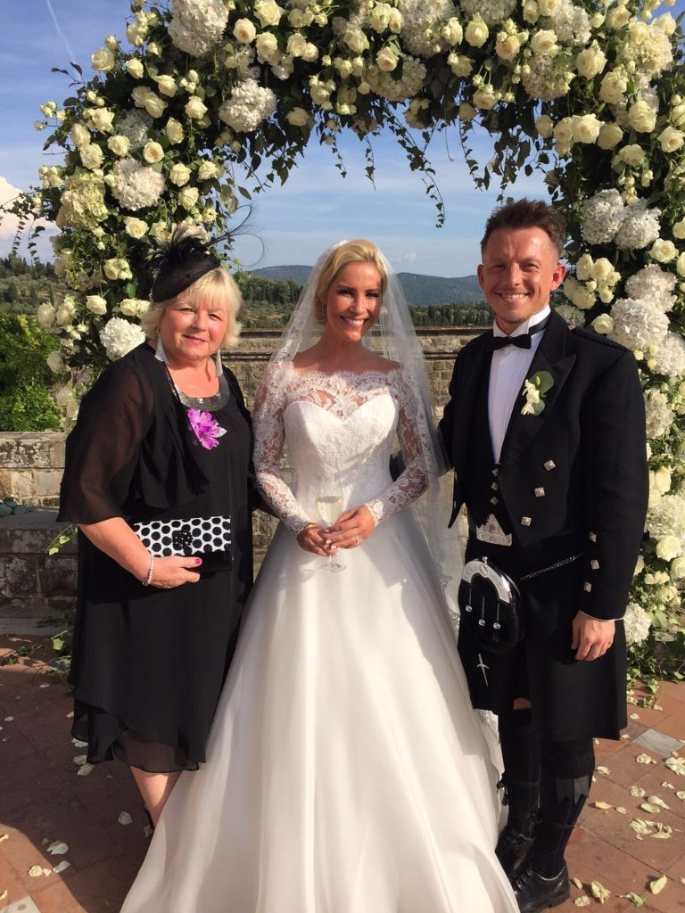 Lorraine, Heidi and Ross at the wedding