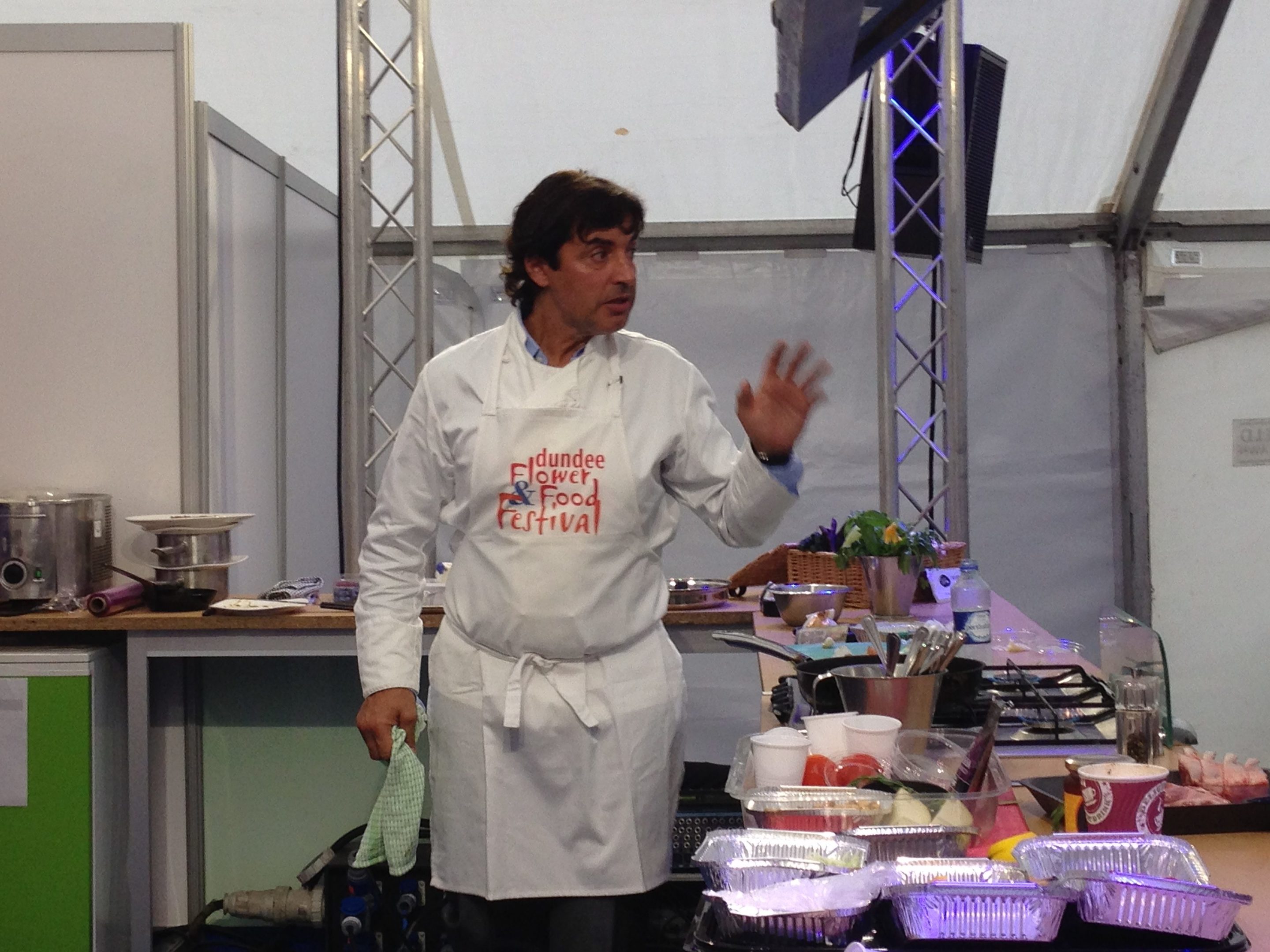 Jean-Christophe Novelli entertains and inspires in the Food Festival Kitchen.