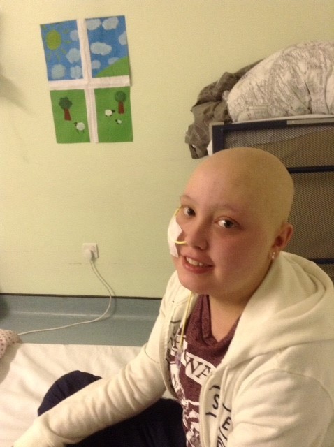 Iona during her cancer treatment.