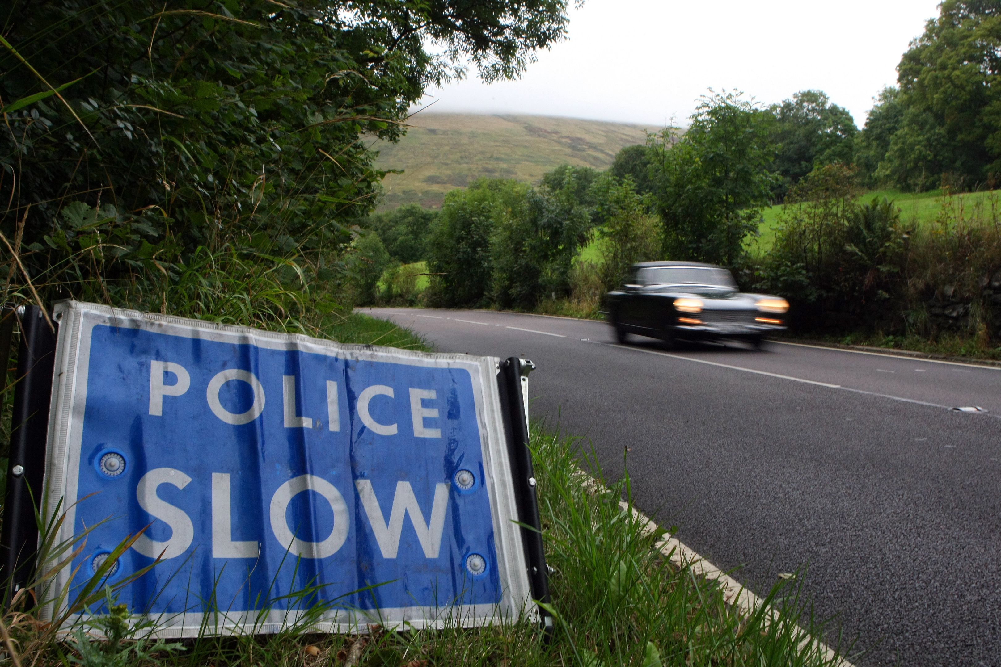 The scene of the crash at A85 near Loch Earn.