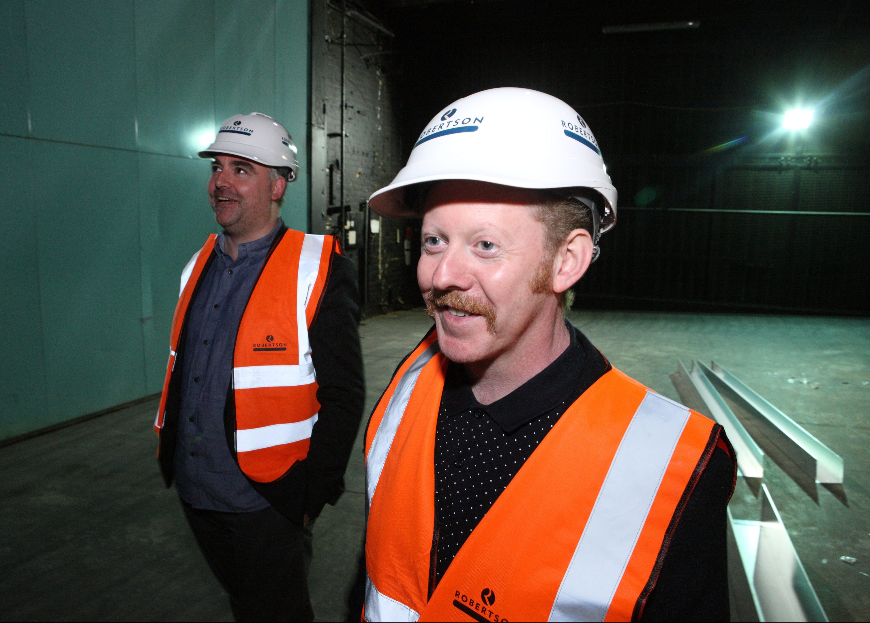 Colin McCredie at Perth Theatre, with Horsecross Chief executive Gwilym Gibbons.