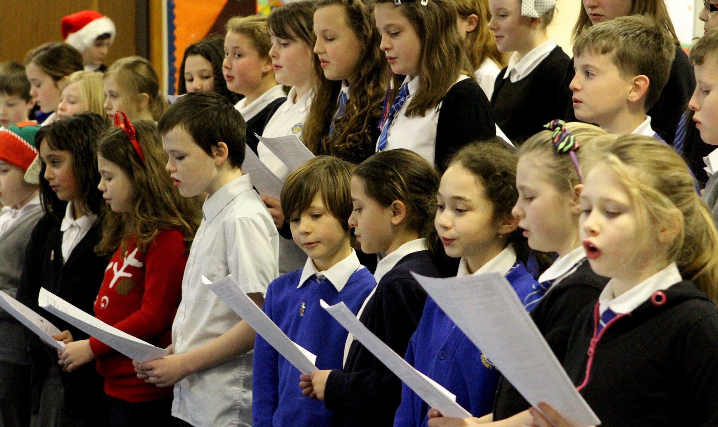 Pictured at Muirfield Primary School in Arbroath in December 2013, are some of the pupils taking part in the school's Christmas assembly.