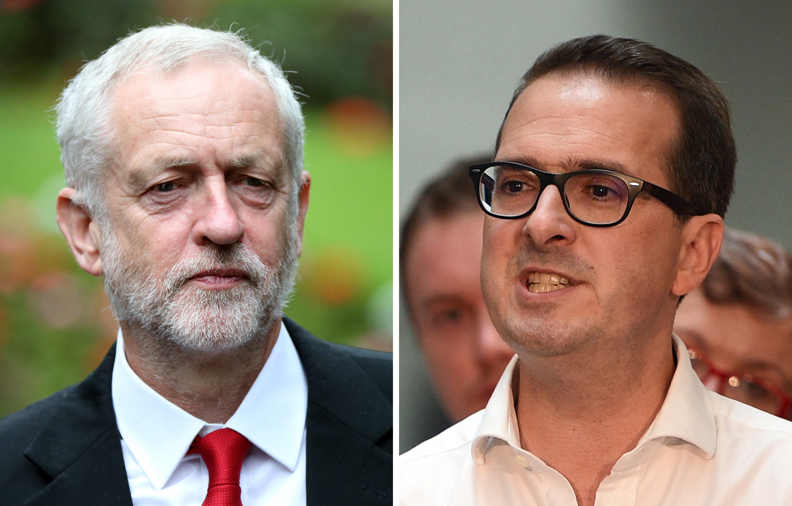 Labour leadership challengers Jeremy Corbyn (left) and Owen Smith.