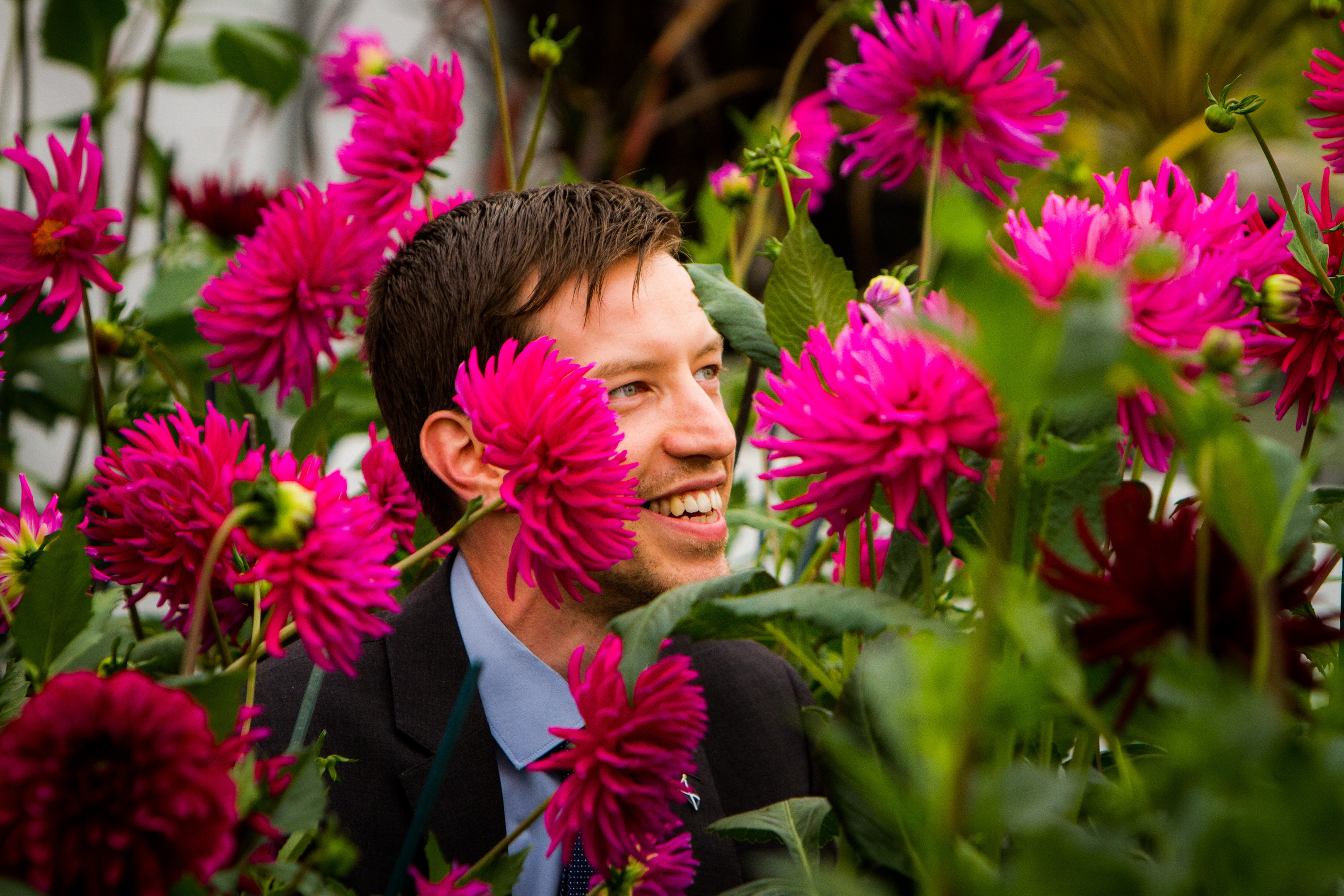 Councillor John Alexander at the Flower and Food festival in Camperdown park