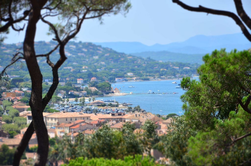 Panorama of the bay of Saint Tropez. 