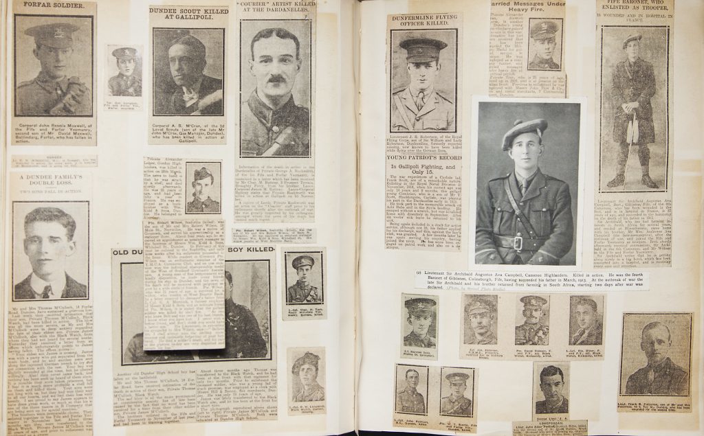 Some historic documentation reporting on the conflict from local newspapeer cuttings