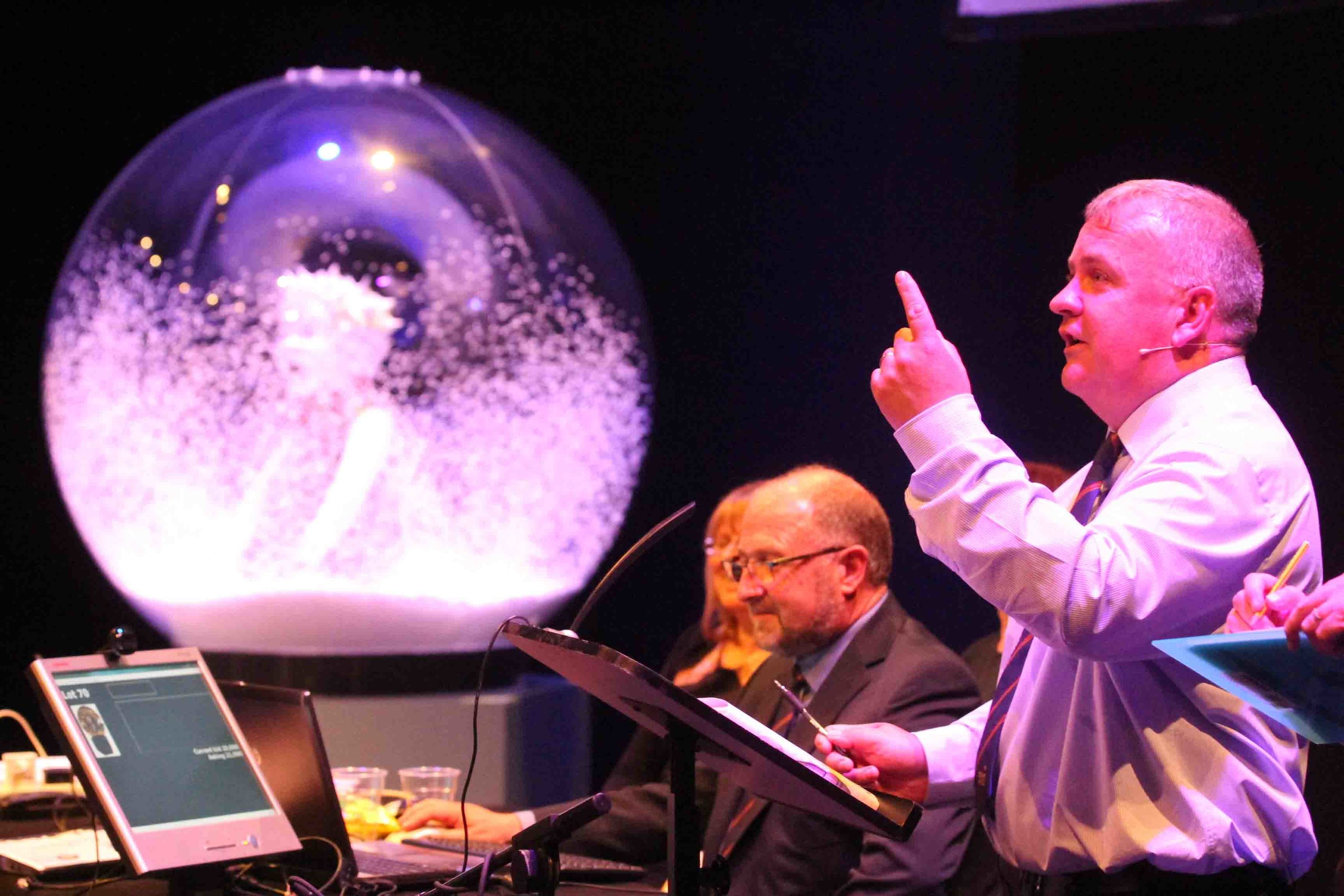 The snowglobe goes under the hammer