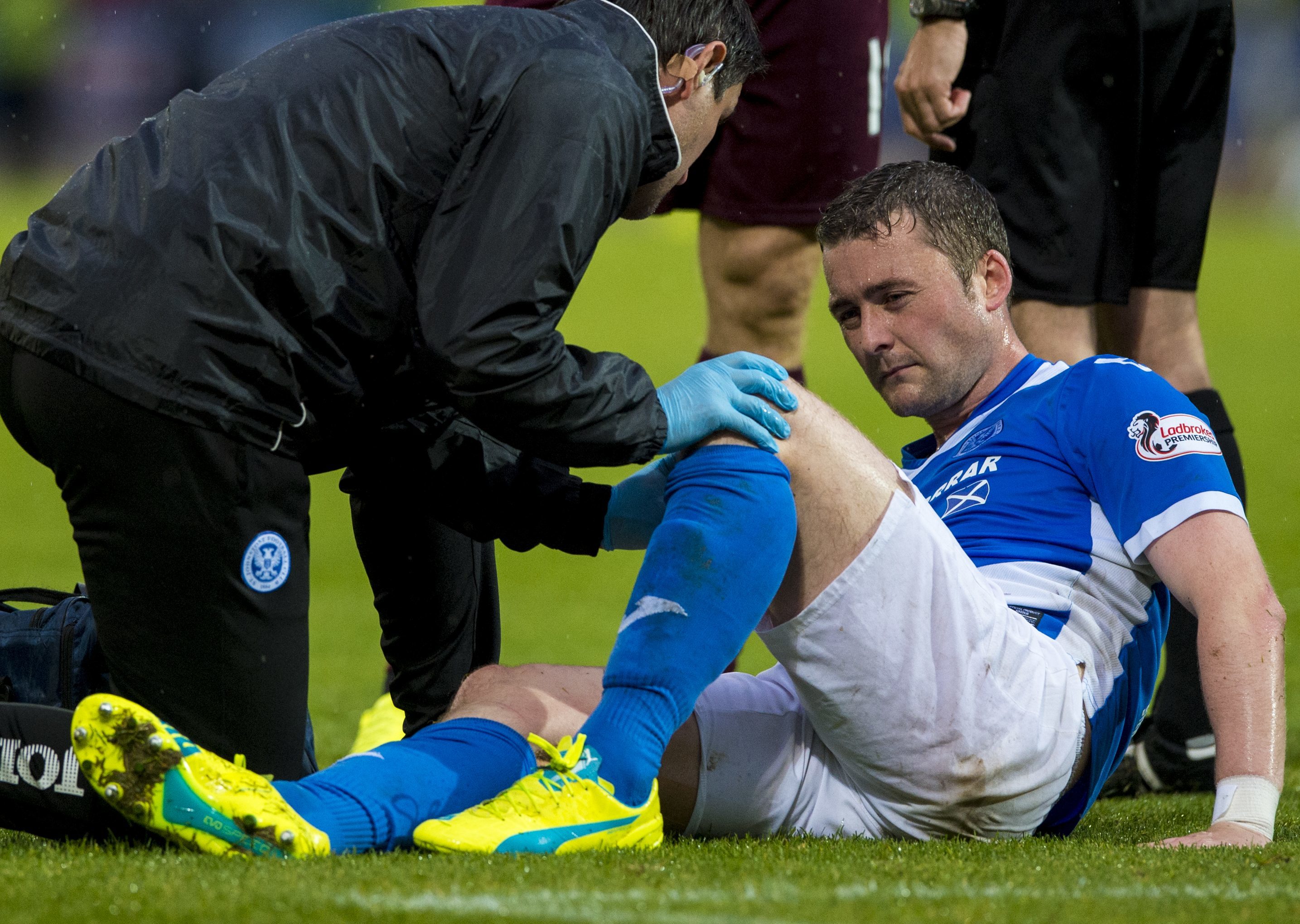 Tam Scobbie was injured against Hearts back in August.