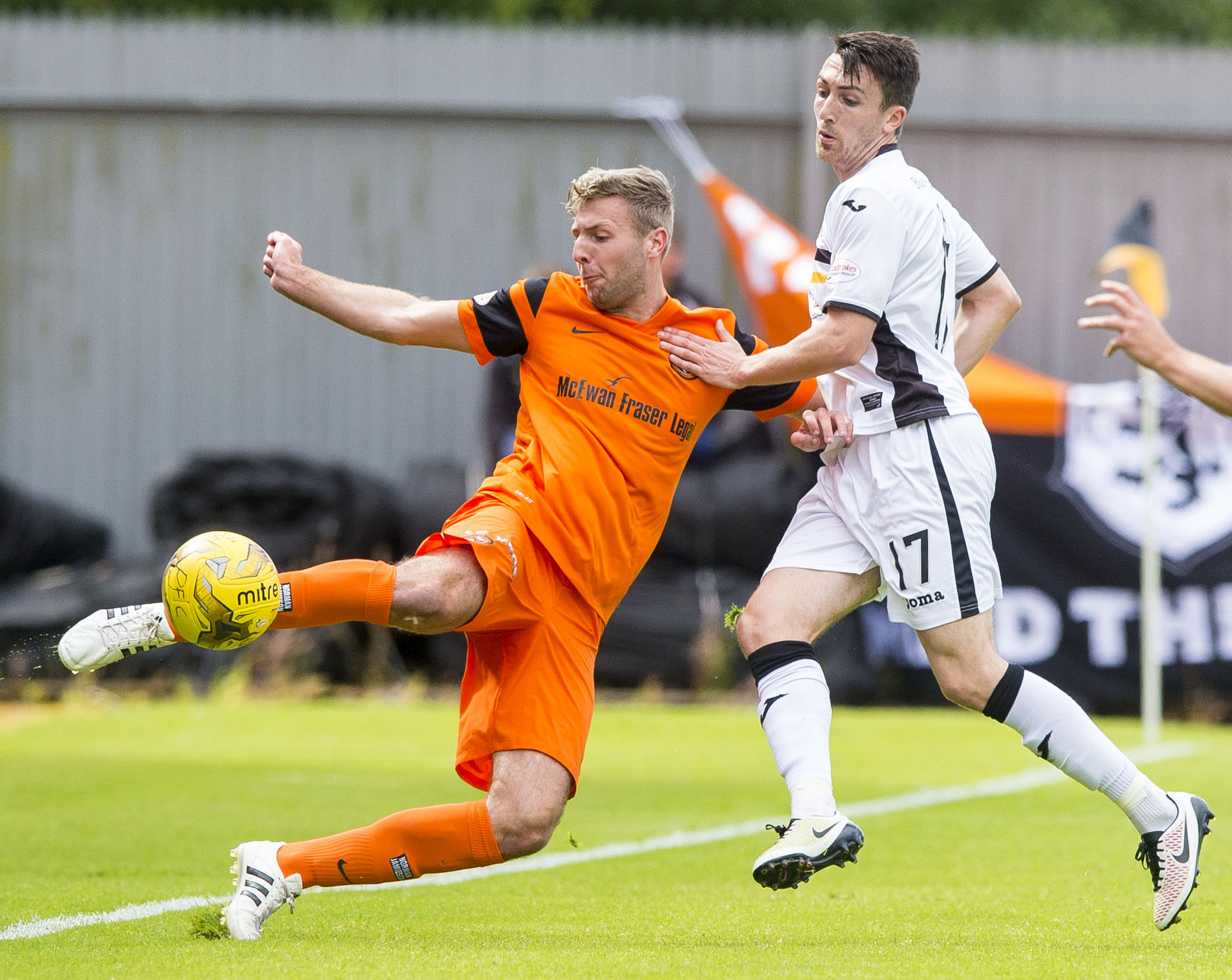 Action from the last Dumbarton v United clash.