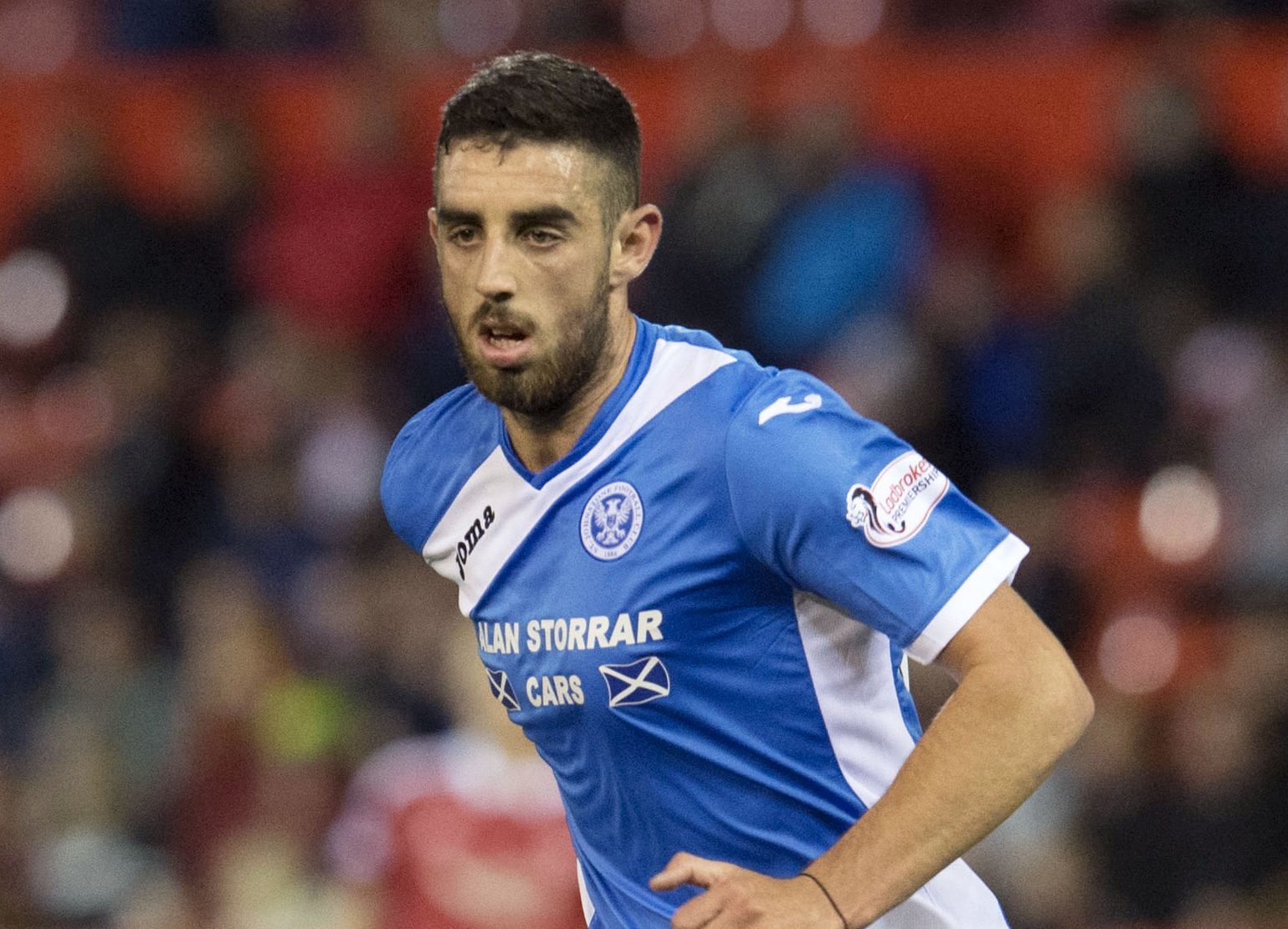 Cliftonville's Joe Gormley during his short time at St Johnstone.