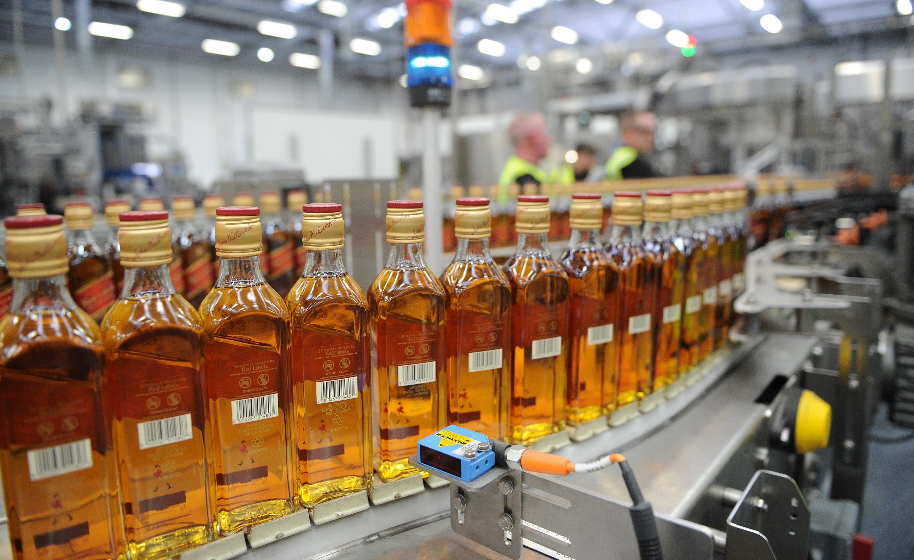 One of the bottling lines at Diageo's facility in Levenmouth. Industry bosses have warned a tax could threaten jobs.