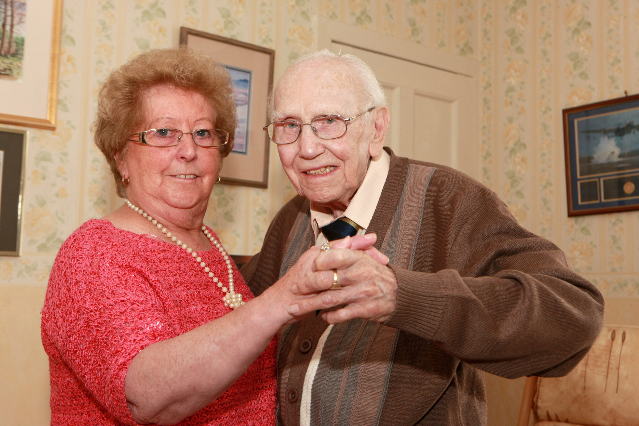 Alistair Urquhart with his dancing partner, Helen Scroggie