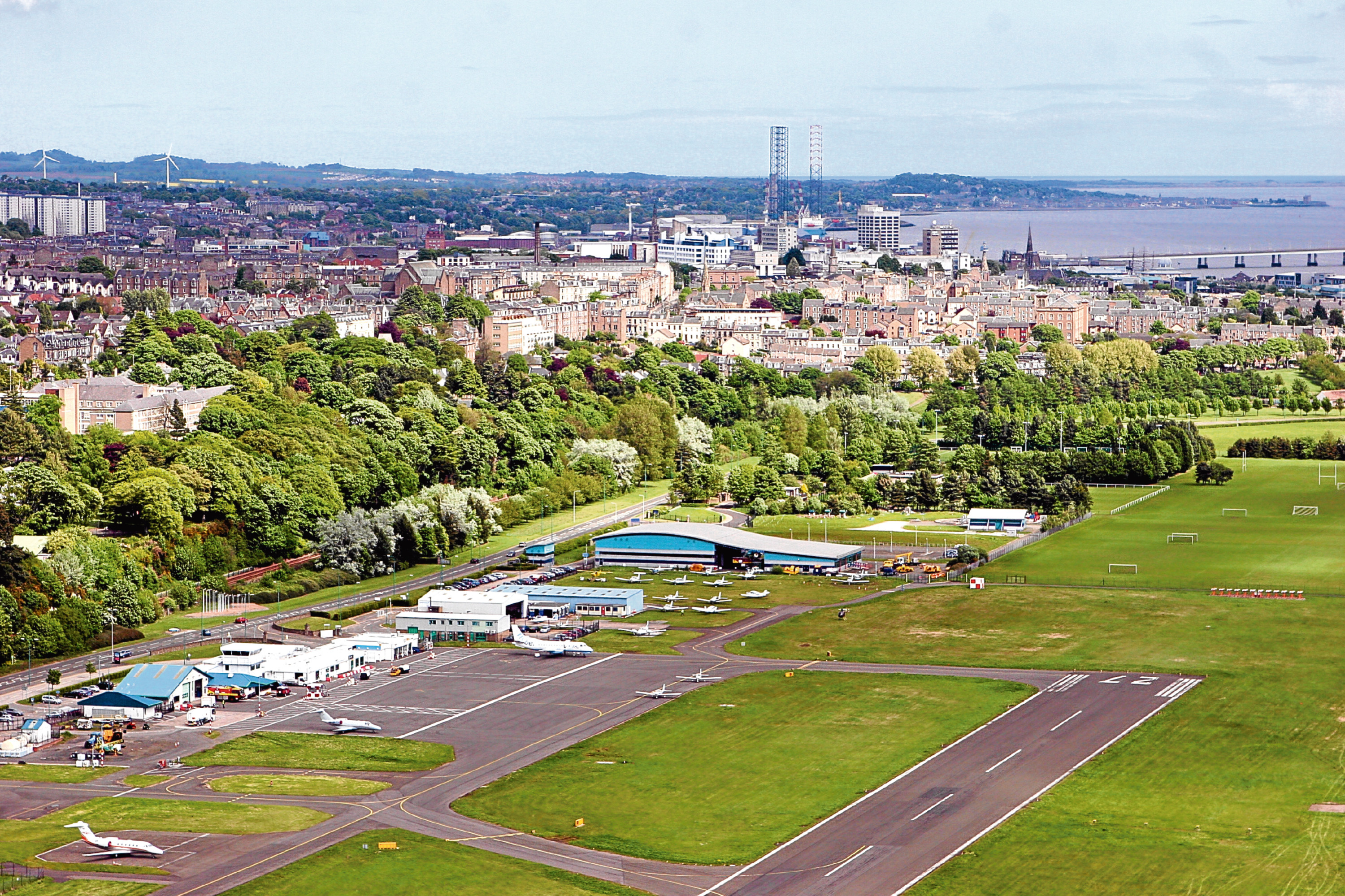 The runway at Dundee Airport.