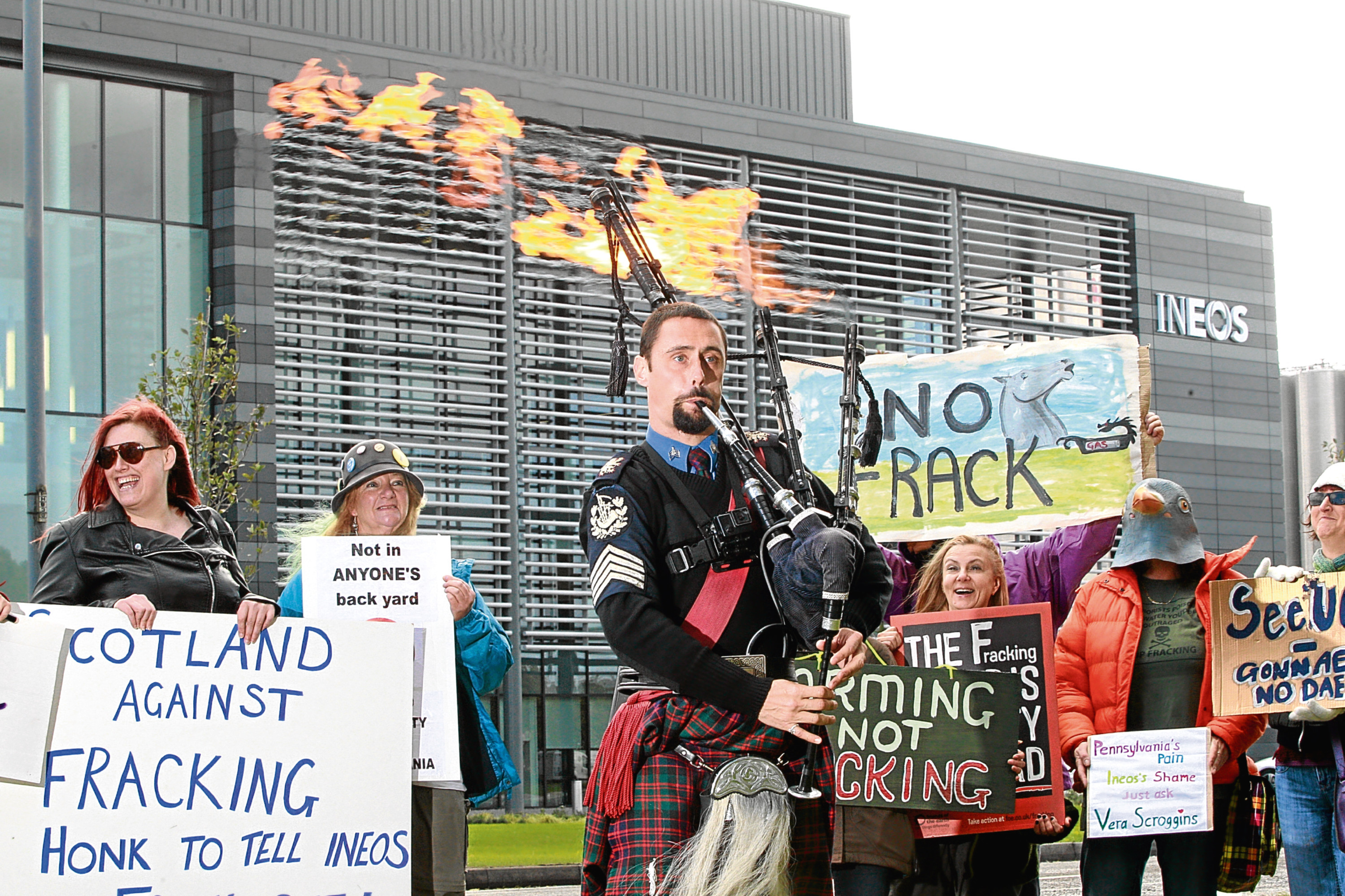 The Scottish Government has imposed a moratorium on fracking, amid protests over the process.