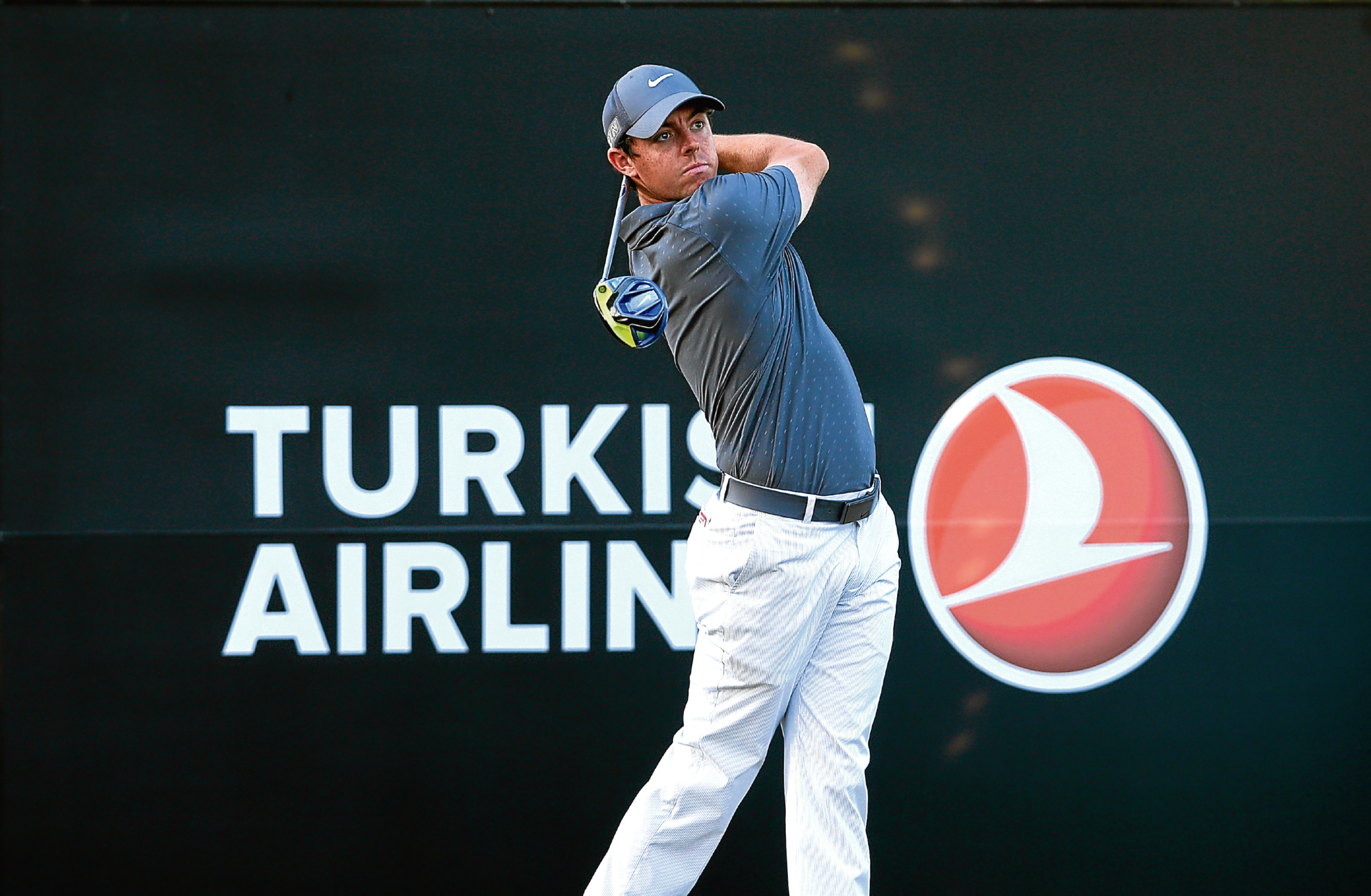 Rory McIlroy at last year's Turkish Airlines Open in Antalya. THis year's event is in doubt due to security concerns.