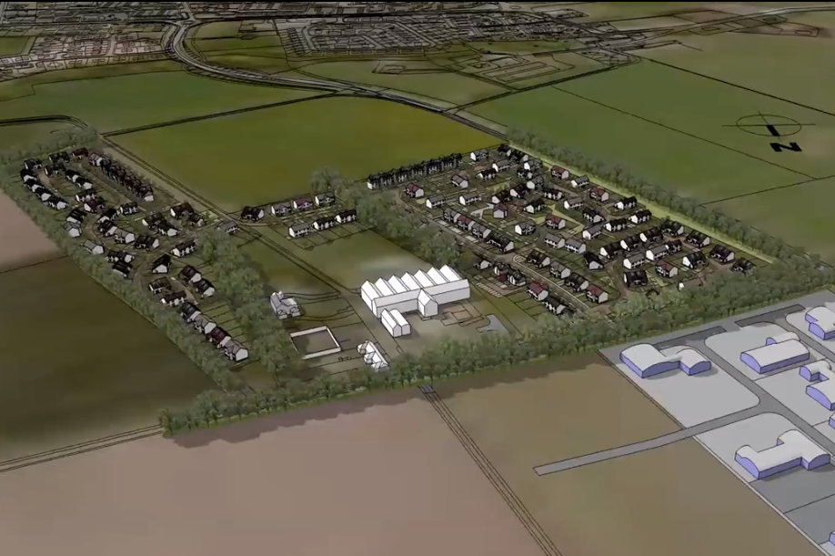 An artists impression of the site at Pitskelly, Carnoustie.